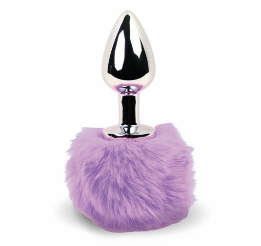 Plug analny - FeelzToys Bunny Tails Butt Plug Purple